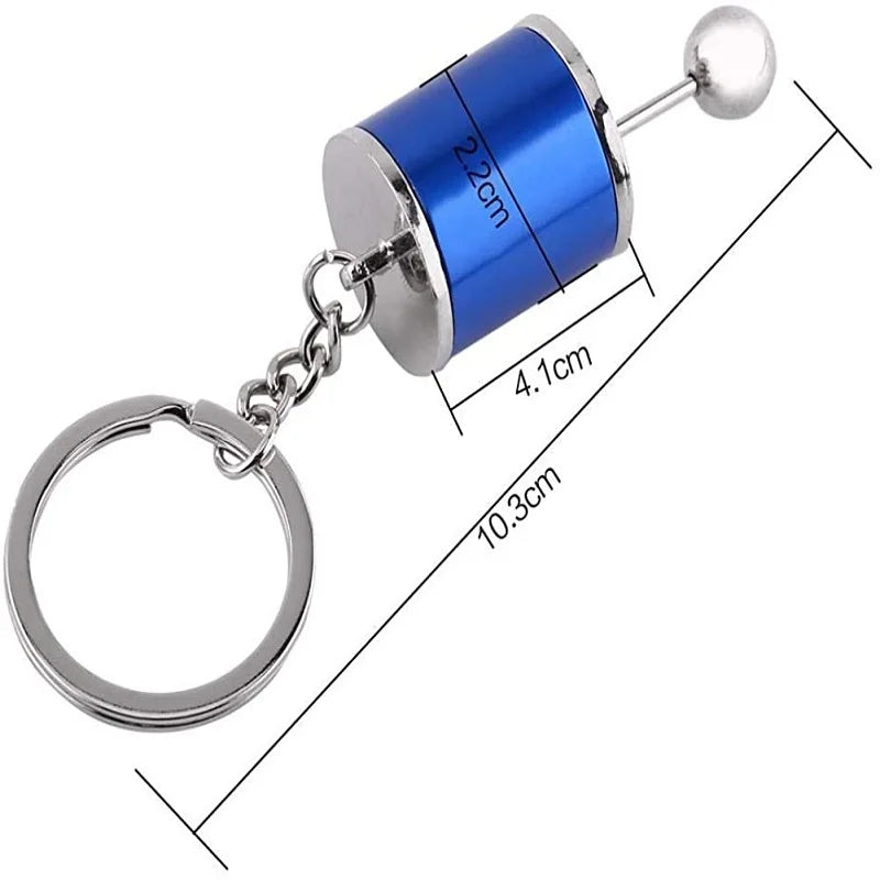 Metal Keyring Creative Car Shifter Keychain Six-Speed Gear Stick Knob Gearbox Model Key Antistress Adults New Fidget Toys