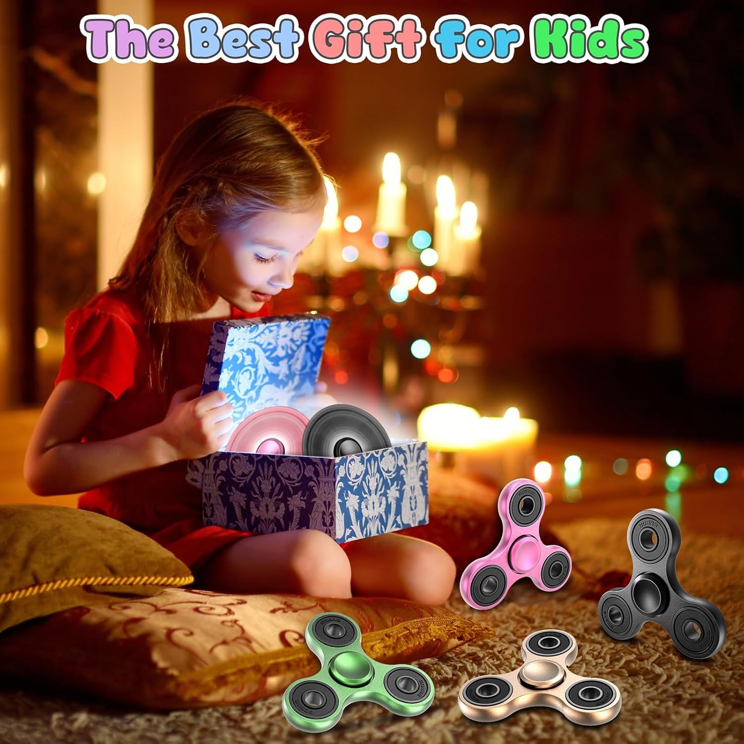 Coolden Fidget Spinner Metall Fidget Toys EDC Hand Spinner Hochwertig Schleuderzeit 2-5 Min Angst anti Stress Spielzeug Geschenk Für Kinder Erwachsene Edelstahl Finger Kreisel Für Büro Schule Schwarz
