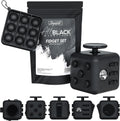 Fidget Set Mit Fidget Cube Inkl. Gratis Fidget Popper, Schwarz, Fidget Würfel, Fidget Popit, ADHS Anti-Stress, Stressabbau, anti Angst & Nervosität, Konzentrationshilfe