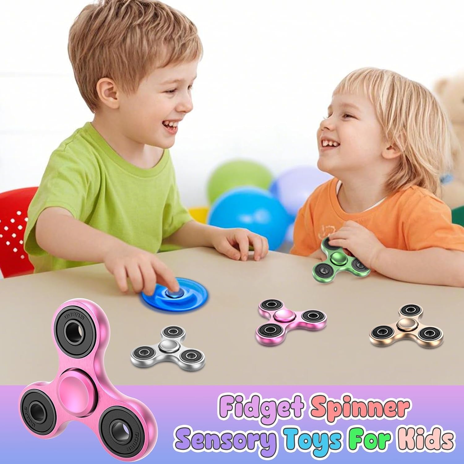 Coolden Fidget Spinner Metall Fidget Toys EDC Hand Spinner Hochwertig Schleuderzeit 2-5 Min Angst anti Stress Spielzeug Geschenk Für Kinder Erwachsene Edelstahl Finger Kreisel Für Büro Schule Rose