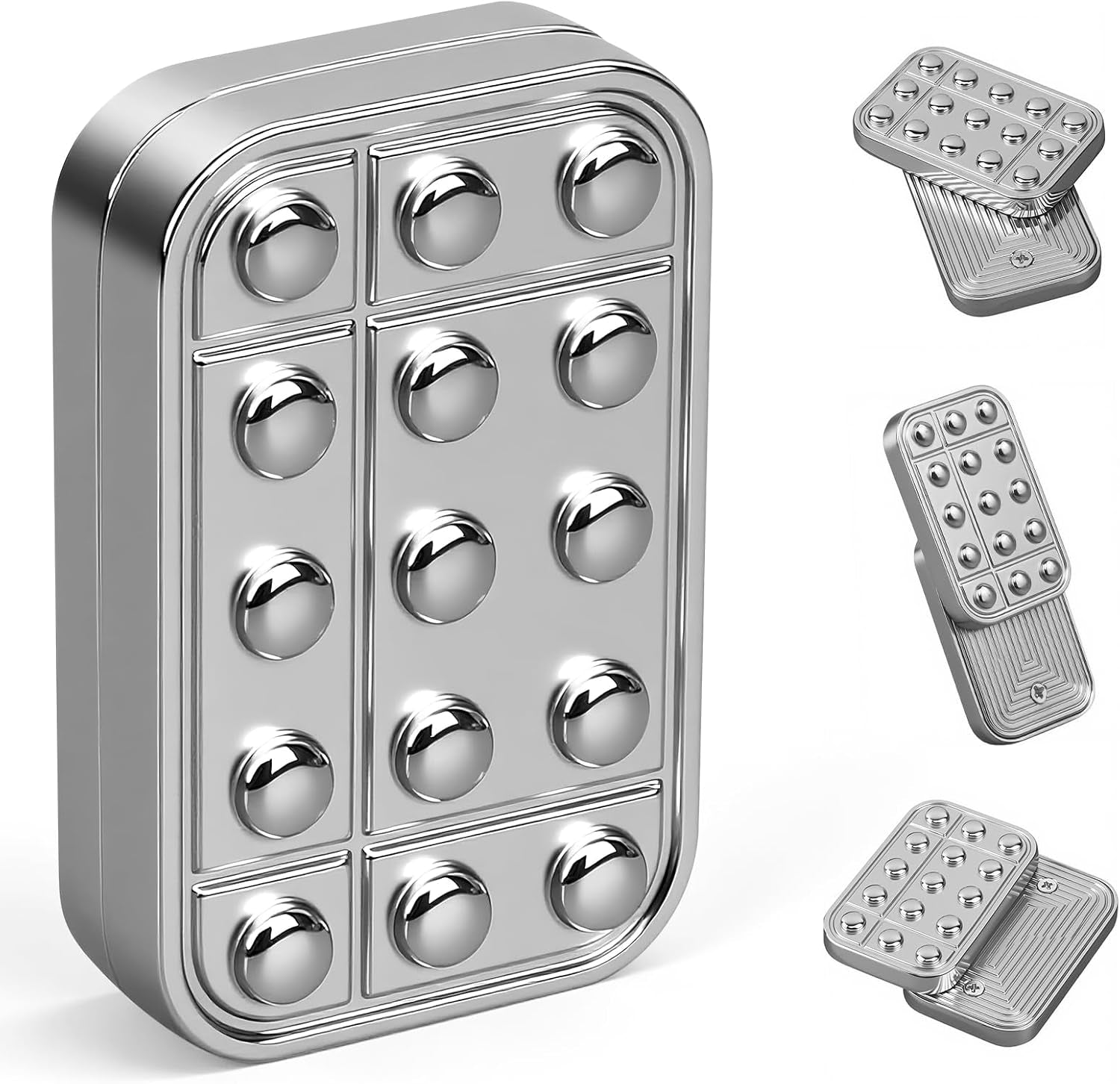 Fidget Slider Spielzeug, Magnetischer Fidget Cliker Schreibtisch-Poker-Push-Karte Für Kinder, Edc-Gadgets Schreibtischspielzeug, Haptische Münze Als Geburtstagsgeschenk Für Freund, Mann, Vater