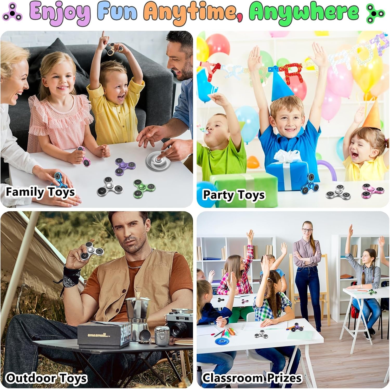 Coolden Fidget Spinner Metall Fidget Toys EDC Hand Spinner Hochwertig Schleuderzeit 2-5 Min Angst anti Stress Spielzeug Geschenk Für Kinder Erwachsene Edelstahl Finger Kreisel Für Büro Schule Silber