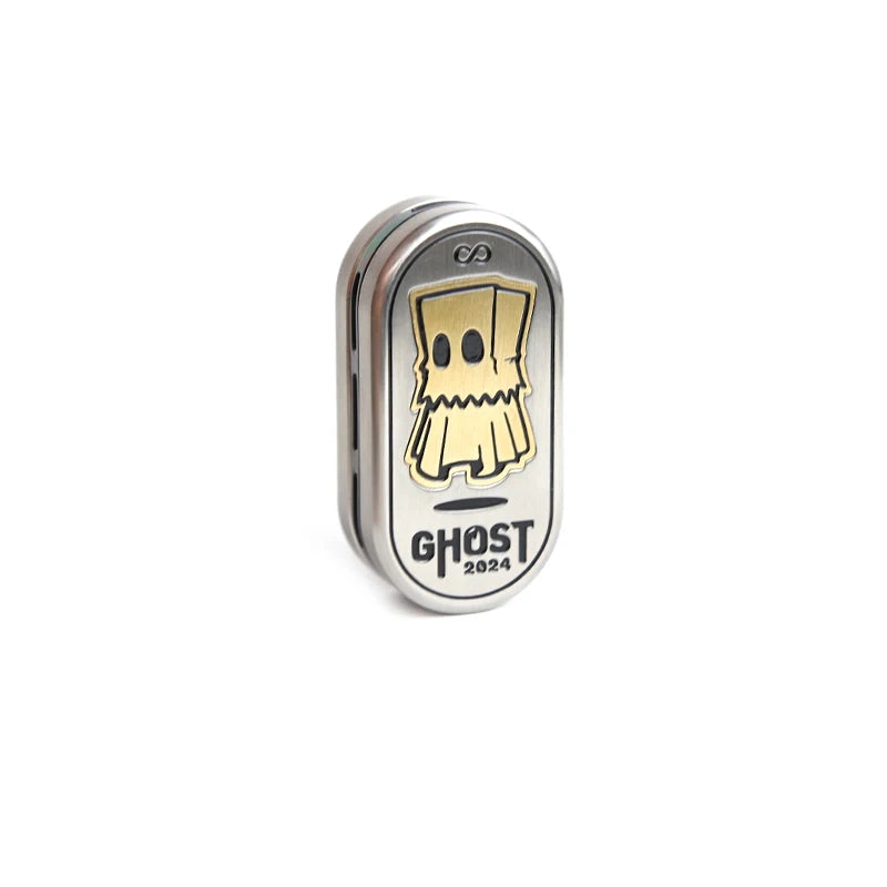 Ghost Tuning Fork EDC Card Pusher Zirconium Alloy Fidget Slider Office Stress Relief Toys Fidget Toys for Adult Gift