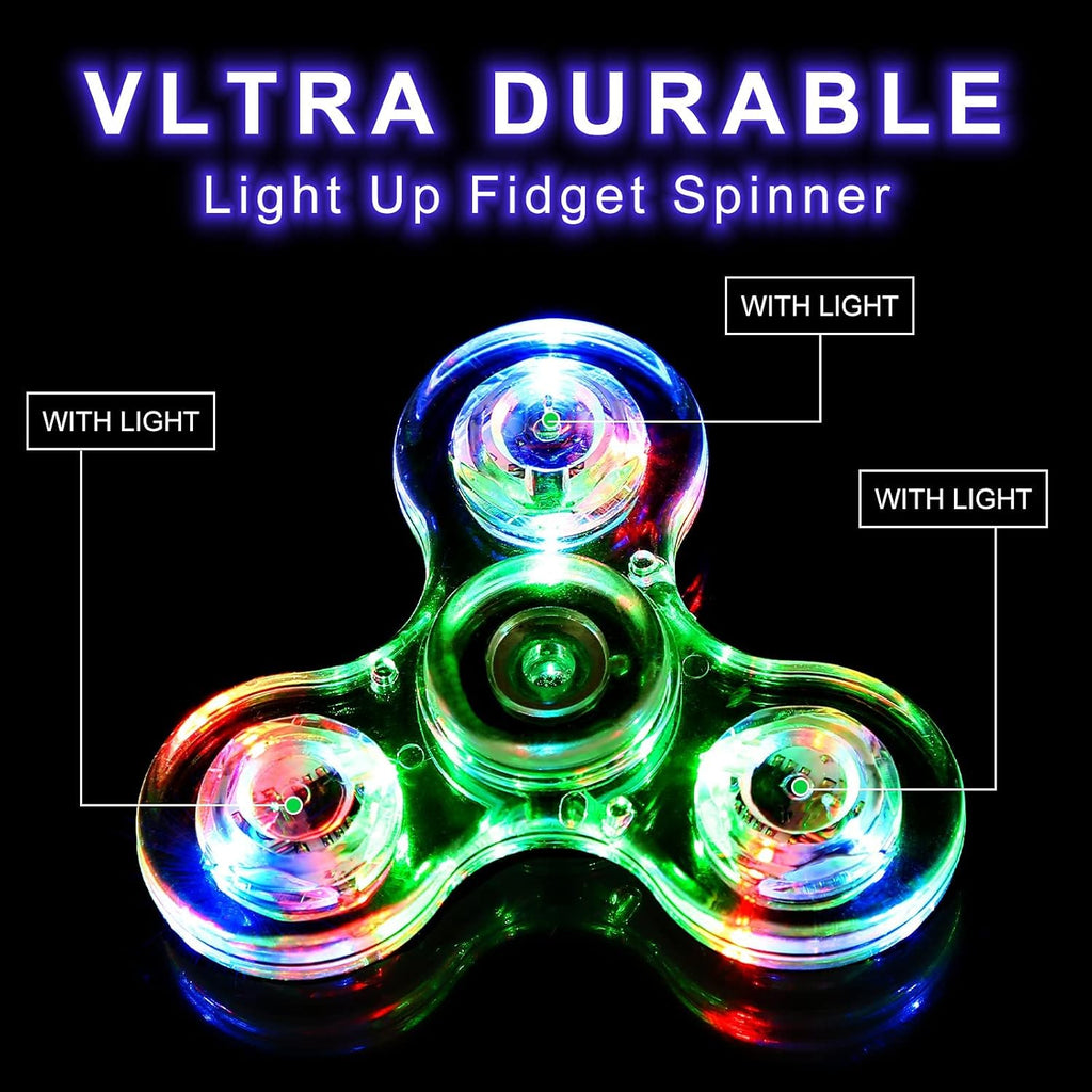 SCIONE Fidget Spinner 5Er Set, Weihnachten Partygeschenke Leuchtende Fidget Toys Für Kinder-Led Kristall Fidget Finger Toy Hand Fidget Spinner Spielzeug