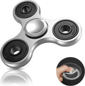 Coolden Fidget Spinner Metall Fidget Toys EDC Hand Spinner Hochwertig Schleuderzeit 2-5 Min Angst anti Stress Spielzeug Geschenk Für Kinder Erwachsene Edelstahl Finger Kreisel Für Büro Schule Silber