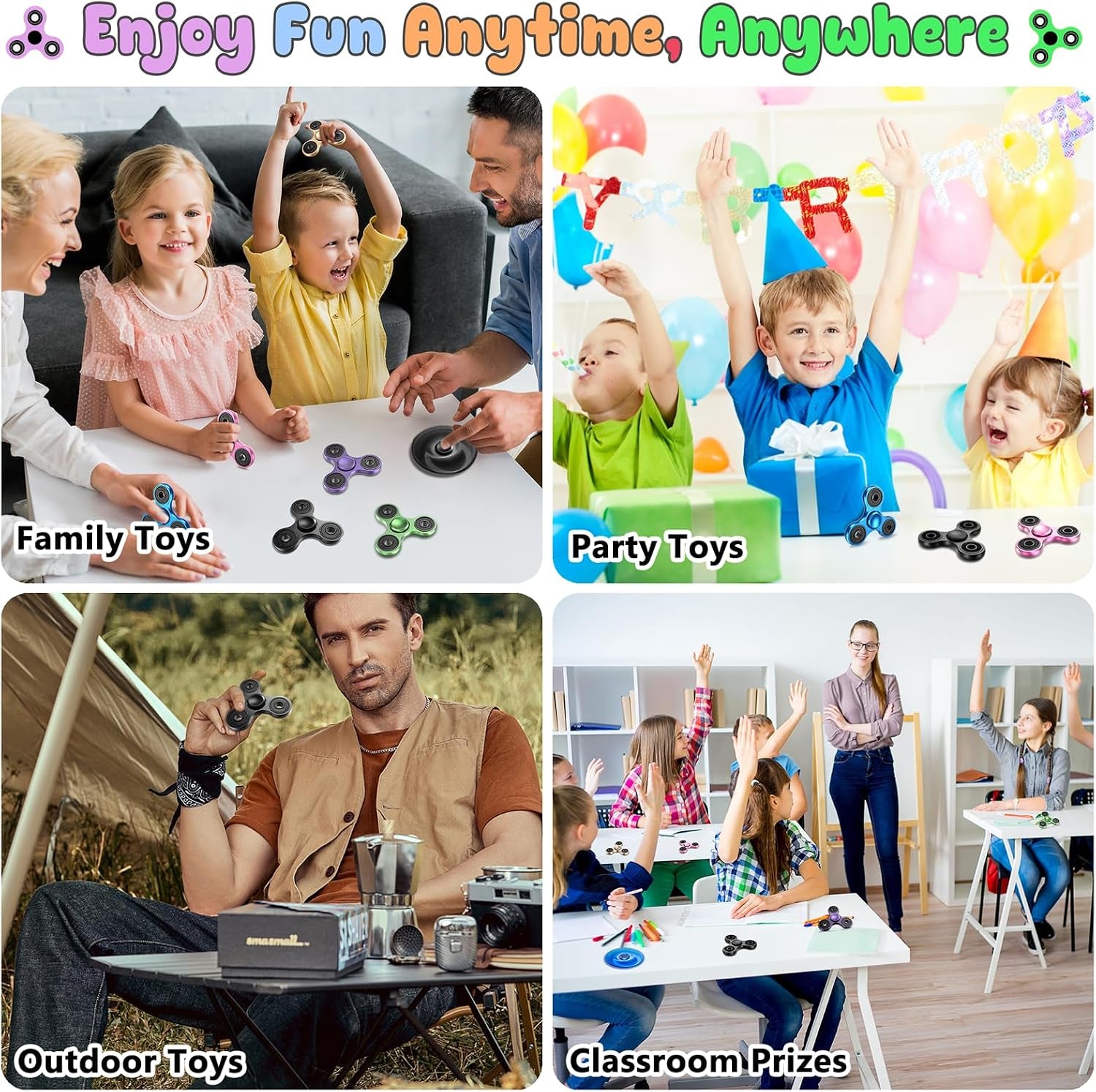 Coolden Fidget Spinner Metall Fidget Toys EDC Hand Spinner Hochwertig Schleuderzeit 2-5 Min Angst anti Stress Spielzeug Geschenk Für Kinder Erwachsene Edelstahl Finger Kreisel Für Büro Schule Schwarz