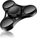 Coolden Fidget Spinner Metall Fidget Toys EDC Hand Spinner Edelstahl Lager 2-5 Min Hochwertig Finger Kreisel Spielzeug ADHD anti Stress Spielzeug Tri-Spinner Fidget Toy Für Erwachsene Kinder Schwarz