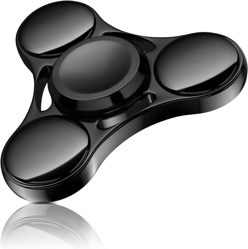 Coolden Fidget Spinner Metall Fidget Toys EDC Hand Spinner Edelstahl Lager 2-5 Min Hochwertig Finger Kreisel Spielzeug ADHD anti Stress Spielzeug Tri-Spinner Fidget Toy Für Erwachsene Kinder Schwarz