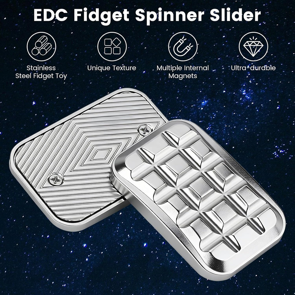 Fidget Slider Erwachsene Metall Spielzeug, Magnet Fidget-Spielzeug Adults, Anti-Stress Sensorik EDC Schreibtischspielzeug Zum Stressabbau & Fokus, Dekompression Fingerspielzeug Geschenk (1)
