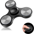 Coolden Fidget Spinner Metall Fidget Toys EDC Hand Spinner Hochwertig Angst anti Stress Relief Focus Spielzeug Geschenk Für Kinder Erwachsene Edelstahl Leiser Fingerkreisel Für Büro Schule Schwarz