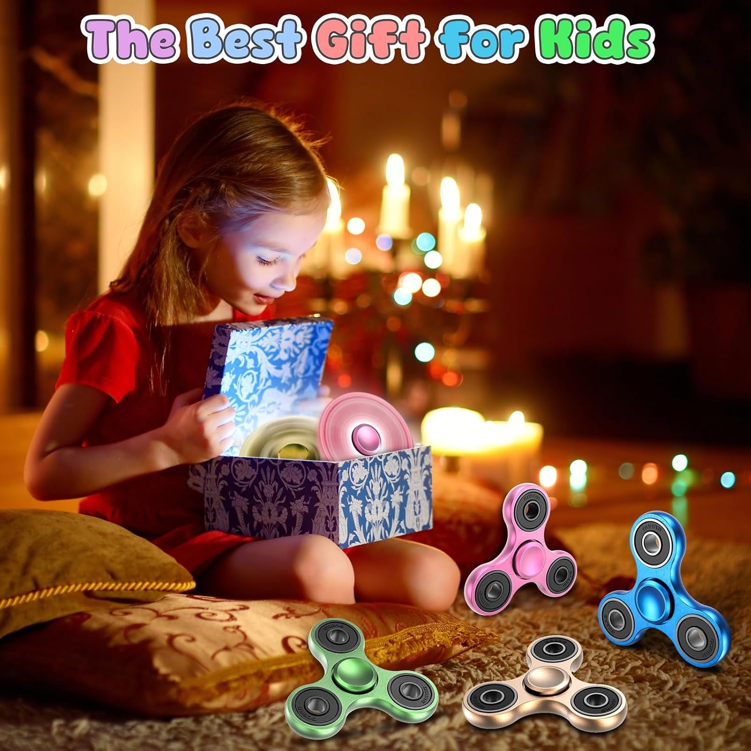 Coolden Fidget Spinner Metall Fidget Toys EDC Hand Spinner Hochwertig Schleuderzeit 2-5 Min Angst anti Stress Spielzeug Geschenk Für Kinder Erwachsene Edelstahl Finger Kreisel Für Büro Schule Rose