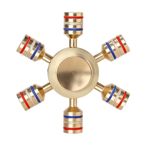 Detachable Hexa-bar Rudder Fidget Spinner