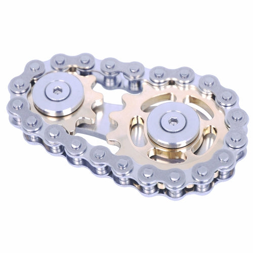Fidget Chain Spinner, Linkage Bicycle Chain Spinner Design 2 Gears