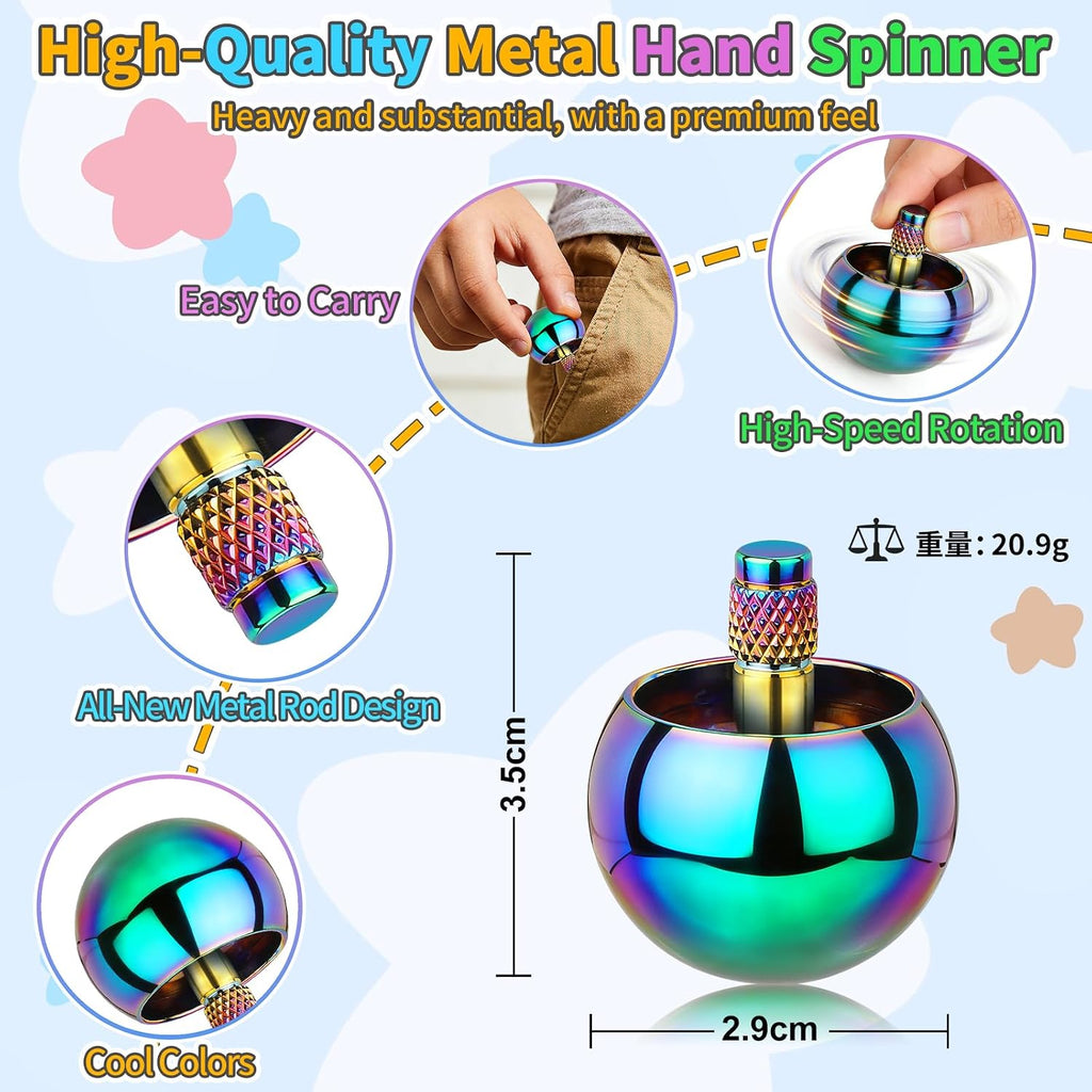 Coolden Fidget Spinner Metal Fidget Toys Flip over Hand Spinner Leise 3-5Min Hochwertig anti Stress Spielzeug Cool Desktop EDC Hand Kreisel Stressabbau Spielzeug Geschenk Für Kinder Erwachsene Bunt